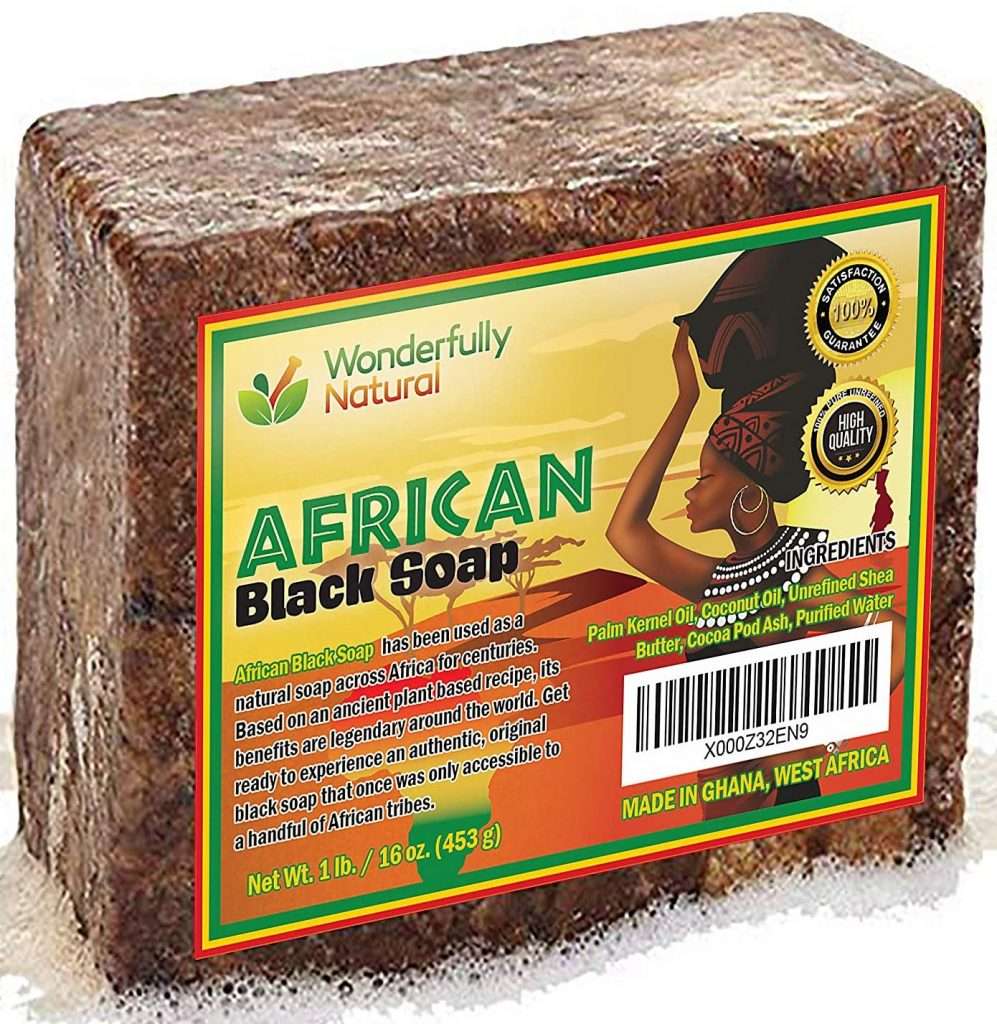 Raw African Black Soap for Beauty Uses