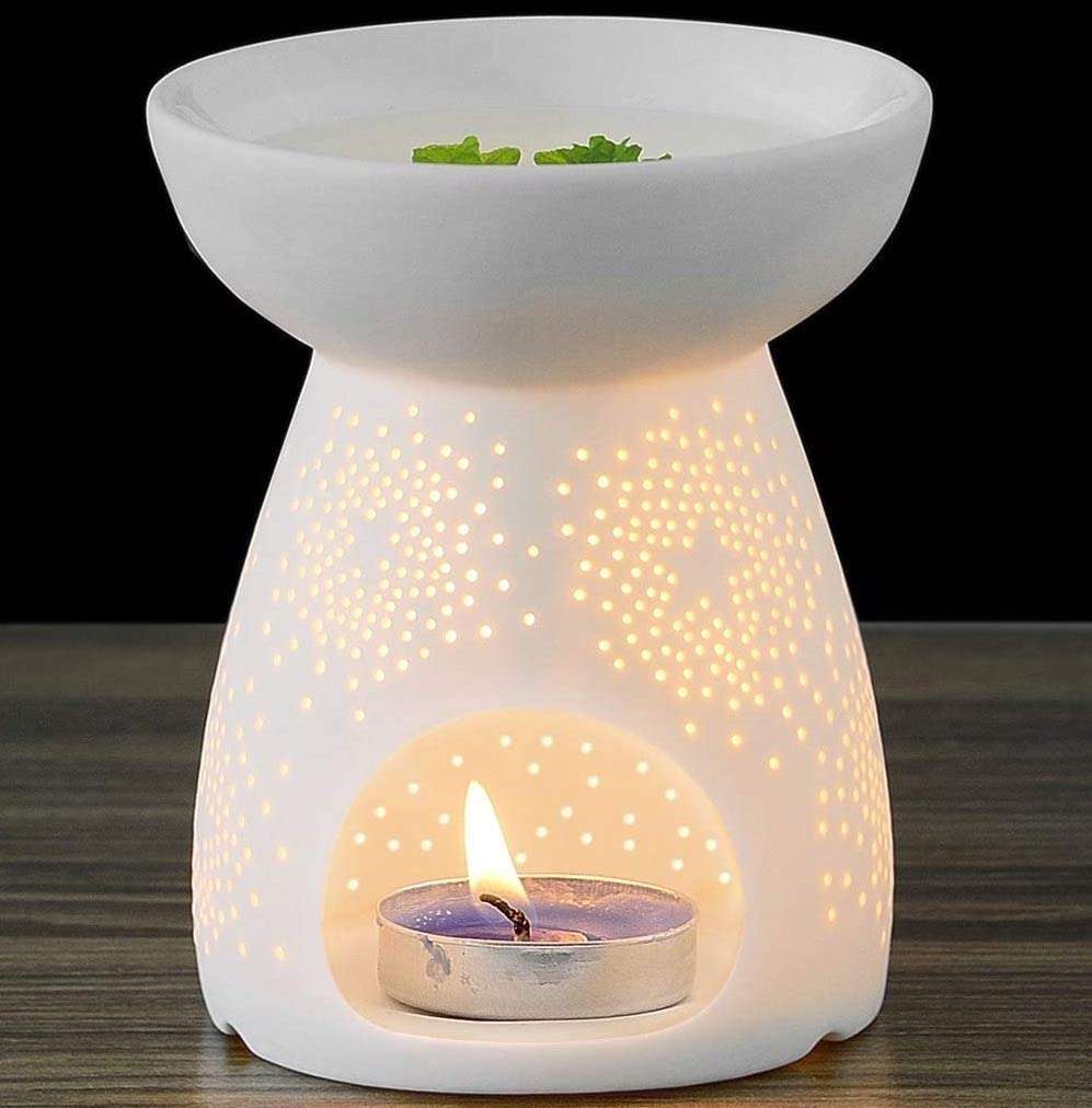NJCharms Ceramic Essential Oil Burner Natural Oils for Hair & Beauty